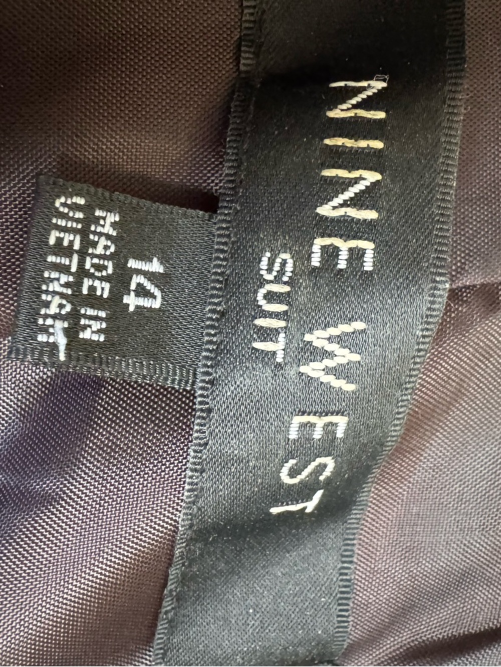 Nine West Brown Houndstooth Double-Breasted Pea Coat - Picture 13 of 16